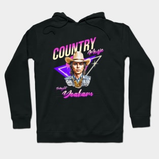 dwight yoakam //retro vector neon Hoodie